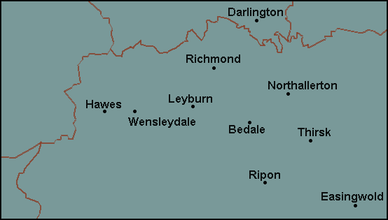 North Yorkshire: Catterick, Thirsk, Wensleydale, Yorkshire Dales Լܱߵ map