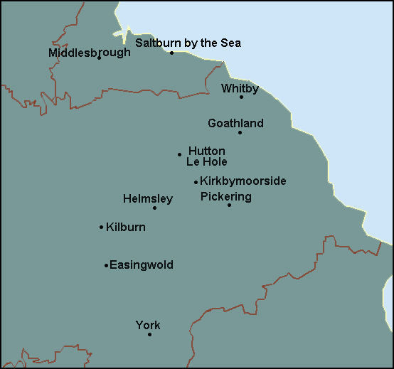 North Yorkshire: Pickering, Whitby Լܱߵ map