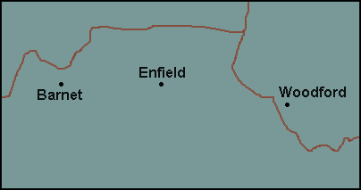 Greater London: Enfield Լܱߵ map