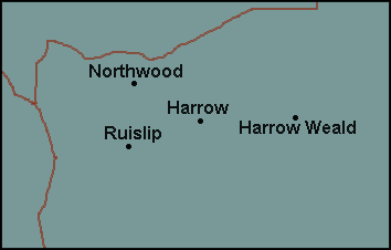 Greater London: Harrow Լܱߵ map