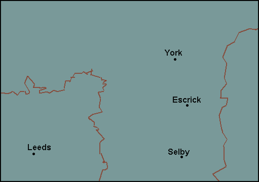 North Yorkshire: York and surrounding area map