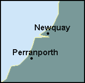 Cornwall: Newquay and surrounding area map