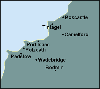 Cornwall: Bodmin and surrounding area map